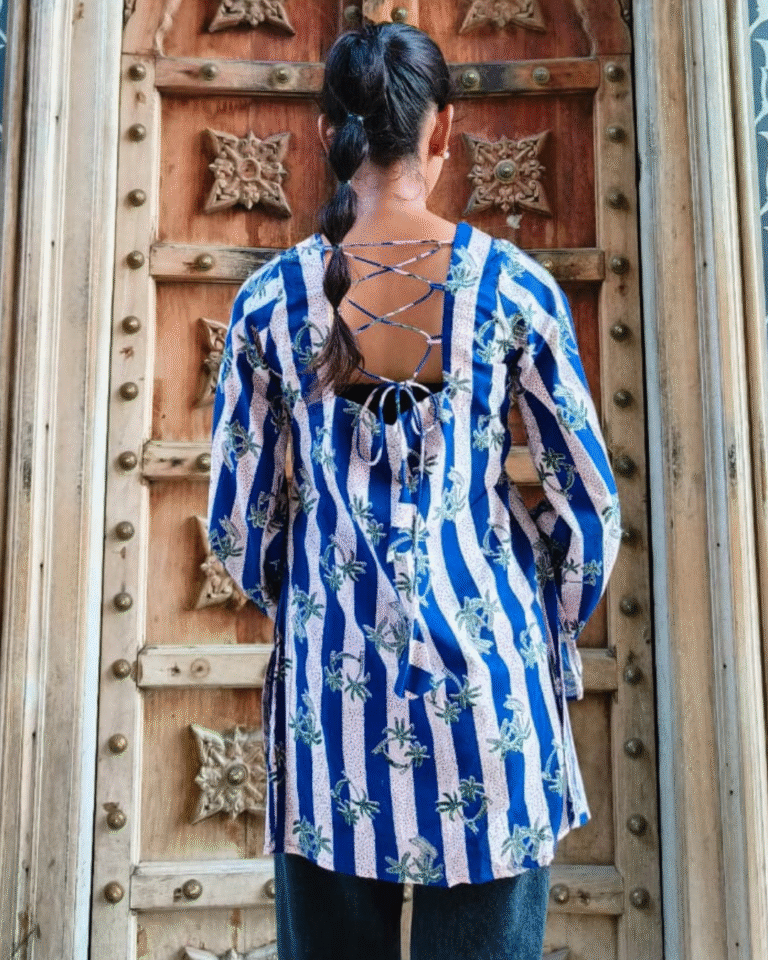 Aafreen-Blue Short Kurti