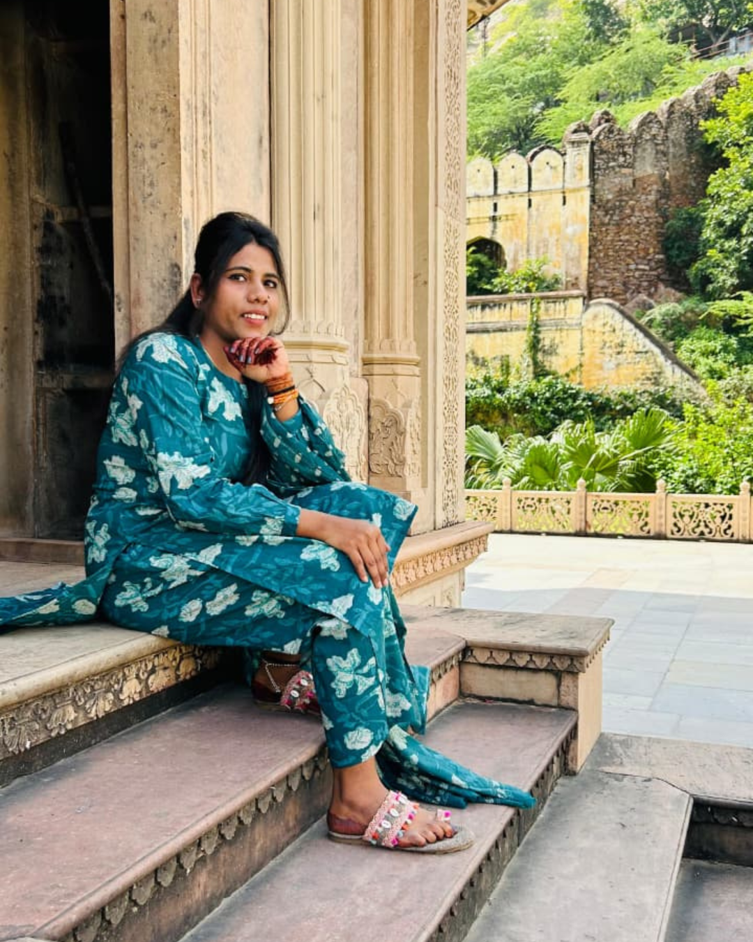 Stitched Cotton Dupta Suit Set