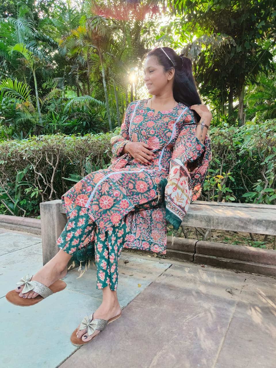 Stitched Chanderi Slik Dupta Suit Set