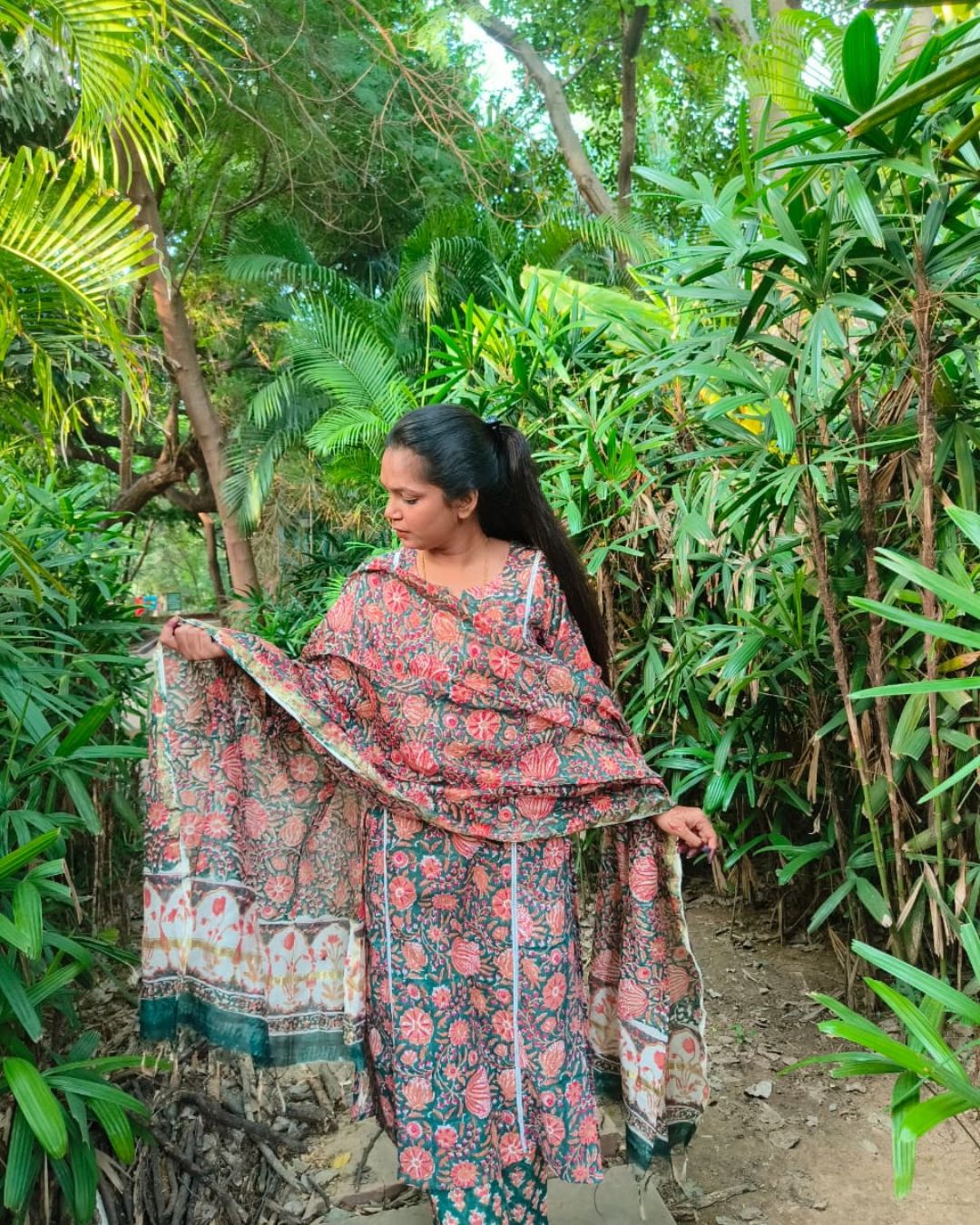 Stitched Chanderi Slik Dupta Suit Set