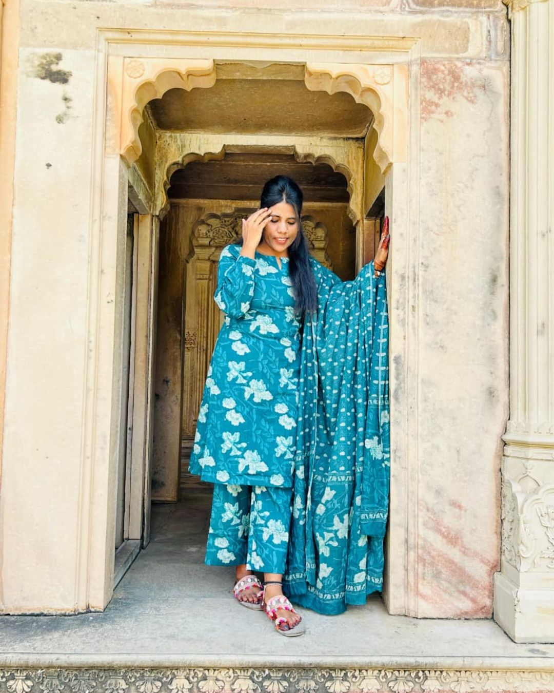 Stitched Cotton Dupta Suit Set