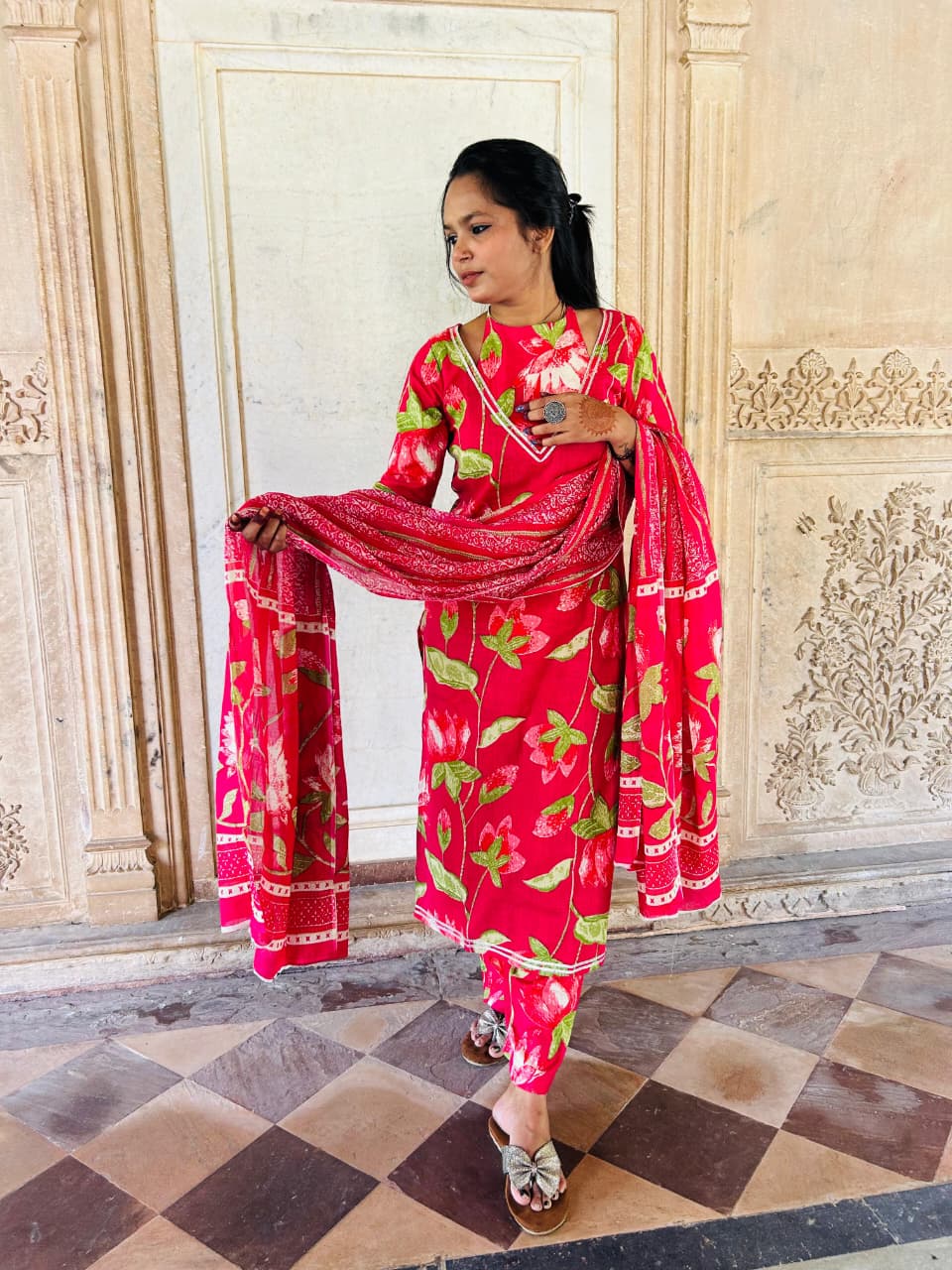 Stitched Cotton Suit