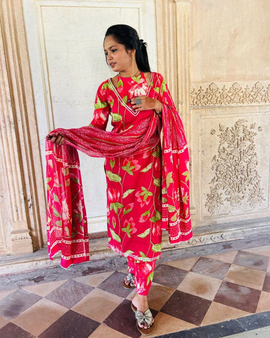 Stitched Cotton Suit