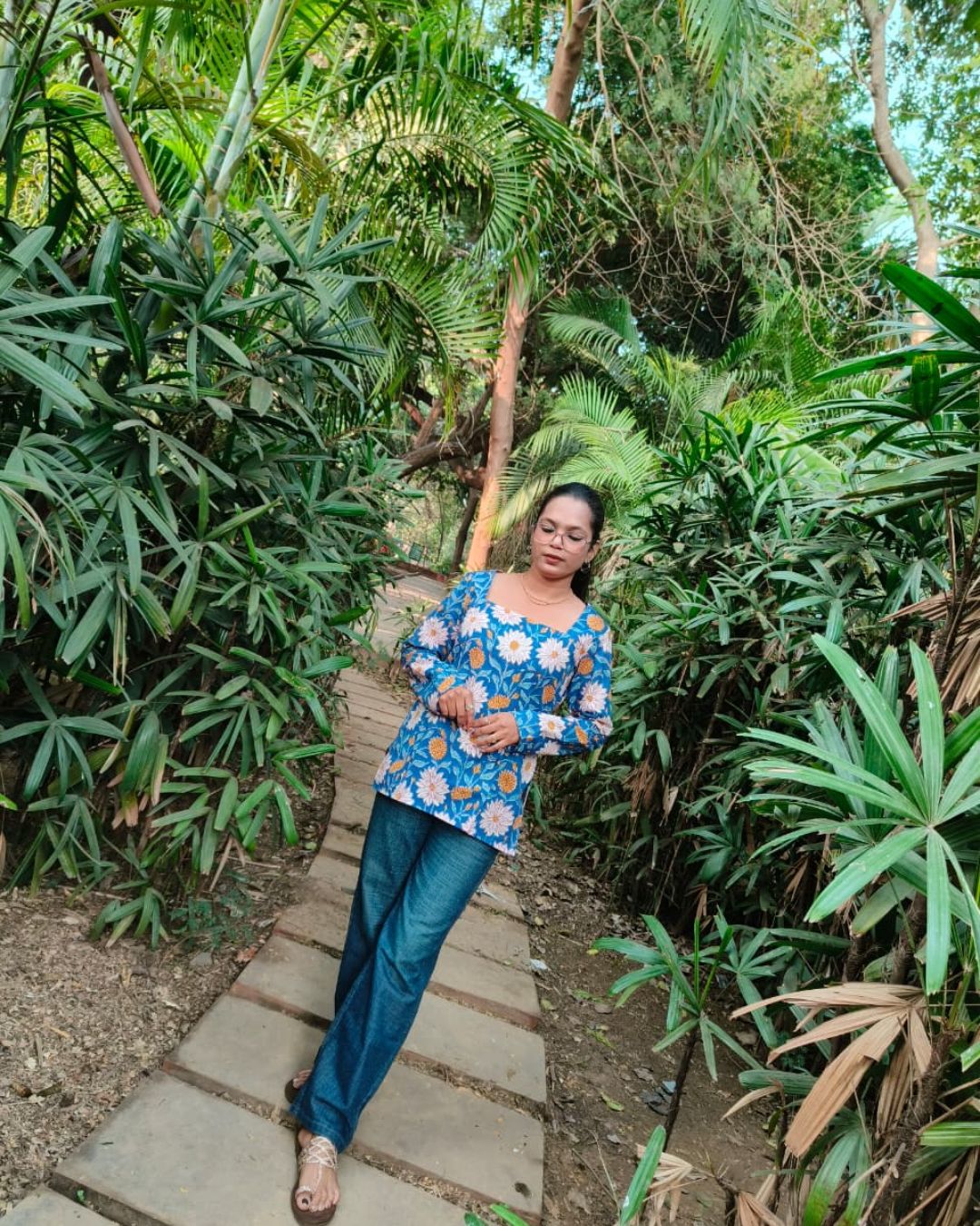 Hand block print pure cotton short kurtis