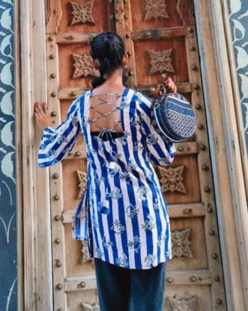 Aafreen-Blue Short Kurti